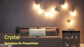  Presentation with elegant - PPT theme consisting of live background - elegant living room interior background and a tawny brown colored foreground