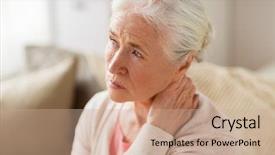  Presentation with old age - Slide deck having live bad - old age health problem background and a coral colored foreground