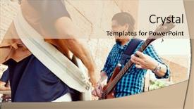  Presentation with music - Colorful slides enhanced with live band - feel the music backdrop and a lemonade colored foreground