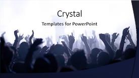  Presentation with stage lights - Cool new presentation with live band - silhouettes of concert crowd backdrop and a white colored foreground