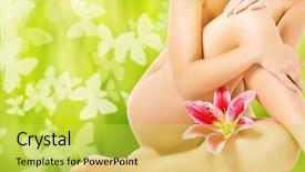  Presentation with live flower - PPT layouts with live butterflies - beautiful woman body with pink background and a yellow colored foreground