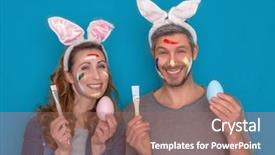  Presentation with brush stroke for google - Beautiful PPT theme featuring live butterflies - happy funny brush coloring easter backdrop and a coral colored foreground