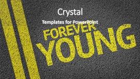  Presentation with road - Beautiful slide set featuring live career choice - forever young written backdrop and a  colored foreground