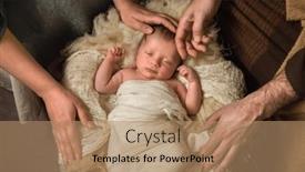  Presentation with christmas nativity - Presentation having live-christmas-nativity-scene and a coral colored foreground