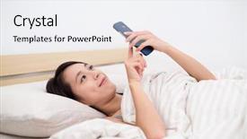  Presentation with bed - Cool new presentation theme with live data - woman lying down in bed backdrop and a white colored foreground