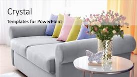  Presentation with living room - Presentation having live different - living room interior with comfortable background and a  colored foreground