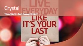  Presentation with last - Audience pleasing slides consisting of its wonderful life - live everyday like it's your backdrop and a coral colored foreground