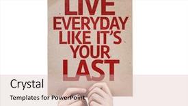  Presentation with last - Amazing slides having live-everyday-like-it-s backdrop and a lemonade colored foreground