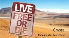  Presentation with die helden des olymps - Presentation theme with inspired design inspiration - live free or die sign background and a yellow colored foreground