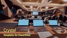  Presentation with live - Slides having live-internet-streaming-of-business background and a tawny brown colored foreground