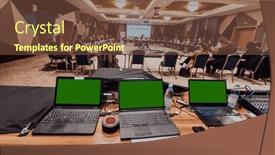  Presentation with live - PPT theme enhanced with live-internet-streaming-of-business background and a tawny brown colored foreground