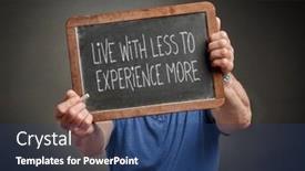  Presentation with experience - Slides enhanced with live-less-to-experience-more background and a ocean colored foreground