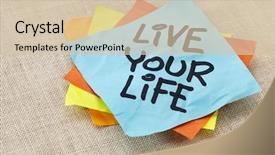  Presentation with spiritual - Audience pleasing slides consisting of live your life - spiritual reminder backdrop and a  colored foreground