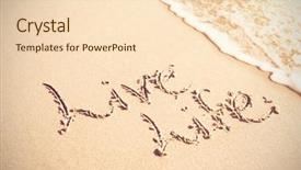  Presentation with live - PPT theme consisting of inscribed - live life written text background and a lemonade colored foreground