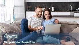  Presentation with living room - Amazing presentation design having live love - image of caucasian couple man backdrop and a ocean colored foreground