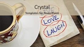  Presentation with live love laugh - PPT theme enhanced with live love laugh - motivational words background and a soft green colored foreground