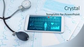  Presentation with law and medical - Presentation theme having live medical screening with medical background and a  colored foreground