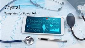  Presentation with medical - Slides enhanced with live medical screening with medical background and a  colored foreground