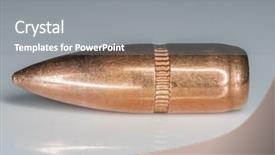  Presentation with reflection - Slide deck with live military - bullet on white with reflection background and a  colored foreground