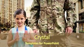  Presentation with live - PPT layouts having live military - soldier reunited with his daughter background and a  colored foreground