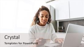  Presentation with african american girl power business - Amazing PPT theme having live money - image of satisfied african american backdrop and a  colored foreground