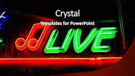  Presentation with signboard - Colorful presentation enhanced with live music - neon shining signboard at night backdrop and a black colored foreground