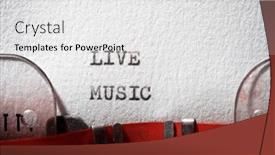  Presentation with live - PPT layouts having live-music-text-written background and a white colored foreground