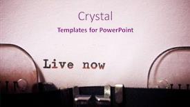  Presentation with now - Beautiful presentation design featuring live-now-phrase-written backdrop and a sky blue colored foreground