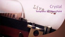  Presentation with now - Presentation theme with live-now-phrase-written background and a sky blue colored foreground