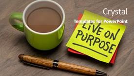  Presentation with personal goals - Presentation design consisting of live-on-purpose-inspirational-note background and a violet colored foreground