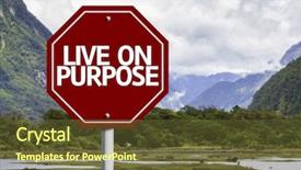  Presentation with purpose - Colorful PPT layouts enhanced with live on purpose written backdrop and a tawny brown colored foreground