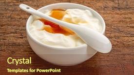  Presentation with probiotic - Colorful presentation enhanced with live organic greek yogurt backdrop and a tawny brown colored foreground
