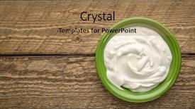  Presentation with probiotic yogurt - Amazing theme having live organic greek yogurt backdrop and a coral colored foreground