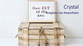  Presentation with text box - Audience pleasing presentation design consisting of live out of the box backdrop and a sky blue colored foreground