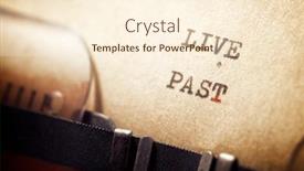  Presentation with live - Slide set featuring live-past-phrase-written background and a cream colored foreground
