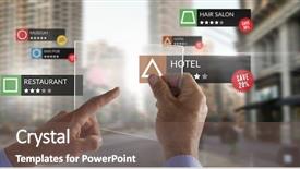  Presentation with augmented reality - Beautiful slides featuring live realities - digital composite of app review backdrop and a violet colored foreground