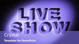  Presentation with spotlight - Slides consisting of live-show-phrase background and a light blue colored foreground