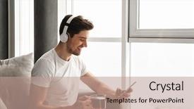  Presentation with brain and cell phone radiation - Amazing slide set having live techinical - photo in profile of smiling backdrop and a coral colored foreground