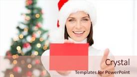  Presentation with christmas sale - Presentation theme enhanced with live templates - christmas holdays people advertisement background and a  colored foreground