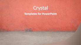  Presentation with coral - Audience pleasing presentation theme consisting of live templates - empty room with concrete wall backdrop and a coral colored foreground