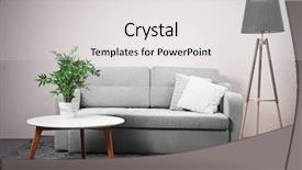  Presentation with live - Audience pleasing PPT layouts consisting of live templates - modern furniture in the room backdrop and a light gray colored foreground