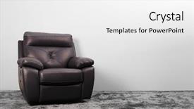  Presentation with living room - PPT layouts enhanced with live templates - modern leather chair background and a white colored foreground