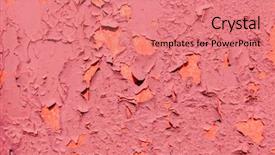  Presentation with cracked - PPT layouts featuring live templates - pink cracked paint on surface background and a coral colored foreground
