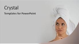  Presentation with turban - Slides enhanced with live templates - template stunning playful natural beauty background and a light gray colored foreground