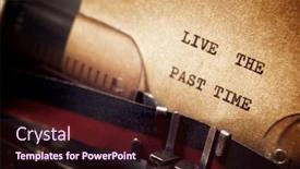  Presentation with live - Presentation featuring live-the-past-time-phrase background and a wine colored foreground