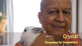  Presentation with nursing - Beautiful presentation theme featuring live theme - close up portrait of senior backdrop and a tawny brown colored foreground