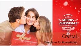  Presentation with live - Slide deck consisting of live theme - father and his daughter offering background and a red colored foreground