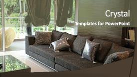  Presentation with modern elegant - Slides having live theme - modern stylish sofa background and a  colored foreground