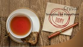  Presentation with mindset - PPT theme featuring live-today-inspirational-handwriting background and a coral colored foreground