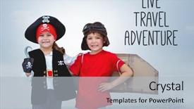  Presentation with kids travel - Cool new PPT theme with free skull - digital composite of live travel backdrop and a light gray colored foreground